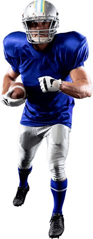 Transparent American Football Player Charging with Football - Download Free Stock Videos Pikwizard.com