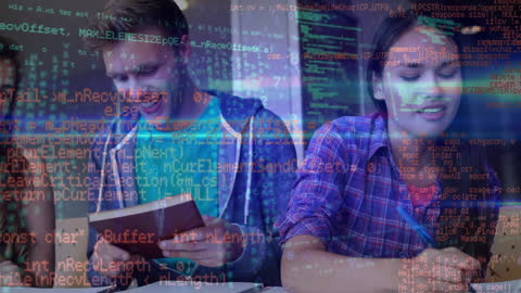 Students Combining Technology and Study in Digital Learning