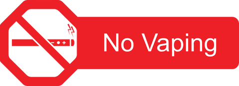 No vaping warning sign on transparent background for digital use