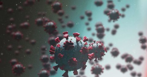 3D Illustration of COVID-19 Virus Cells in Environment - Download Free Stock Images Pikwizard.com