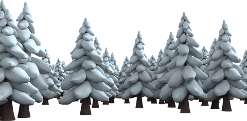 Digitally Rendered Snow Covered Transparent Christmas Trees Forest - Download Free Stock Videos Pikwizard.com