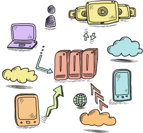 Digital Communication Collage on Transparent Background - Download Free Stock Videos Pikwizard.com