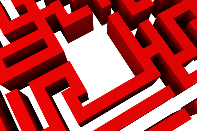 Red Maze Puzzle on Transparent Background, Direction and Goal Concept - Download Free Stock Videos Pikwizard.com