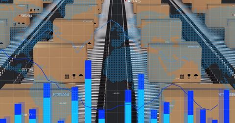 Global shipping data analytics with conveyor belts