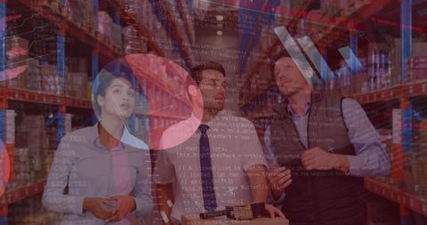 Data processing in warehouse with diverse business team concept