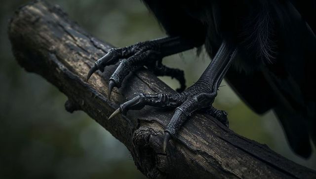 Close-up of Powerful Bird Talons Clutching Braches