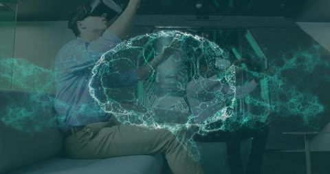 Interplay of VR Technology and Neural Networks with Brain Visualization - Download Free Stock Images Pikwizard.com