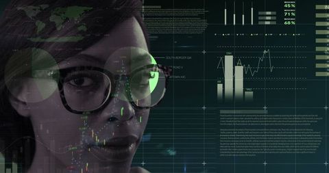Financial Data Analysis Overlaying Business Professional - Download Free Stock Images Pikwizard.com
