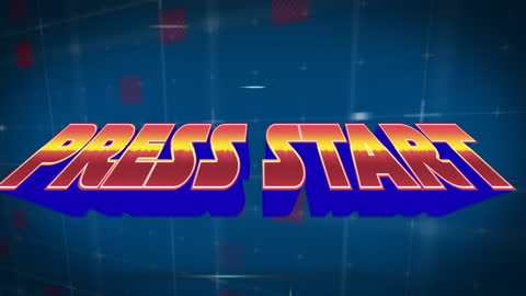 Retro Gaming Start Screen Text Animation