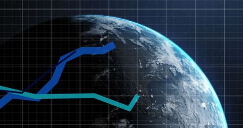 Global Financial Data Analysis with Earth View - Download Free Stock Images Pikwizard.com