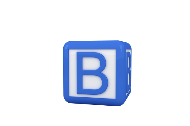 Blue Alphabet Block with Letter B on Transparent Background - Download Free Stock Videos Pikwizard.com