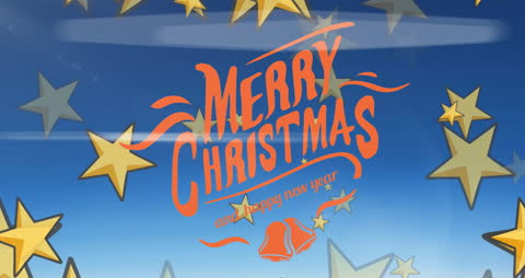Festive Christmas Greeting Animation with Golden Stars