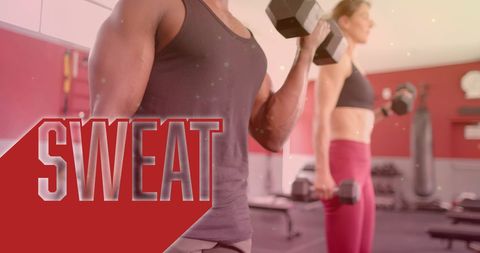 Diverse Individuals Exercising in Modern Gym Environment