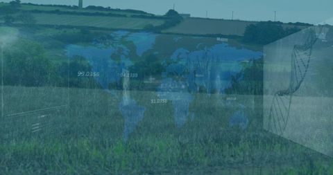 Augmenting rural field with world map and dna cube for agri-tech data visualization