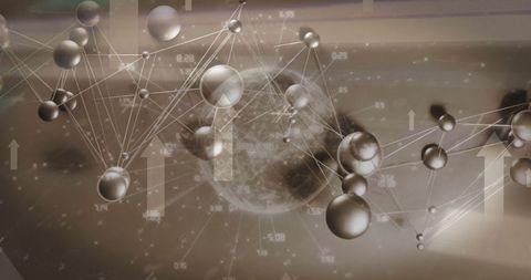 Futuristic Digital Network with Globe and Data Points - Download Free Stock Images Pikwizard.com