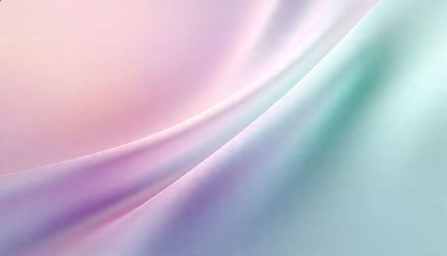 Flowing Pastel Satin Fabric With Diagonal Draped Folds and Gentle Luminous Sheen