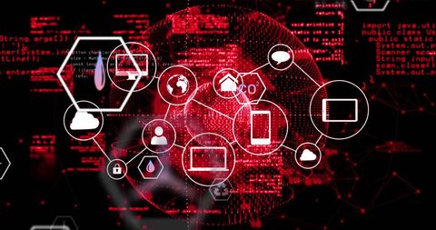 Global Data Processing and Media Technology Interface Concept - Download Free Stock Images Pikwizard.com
