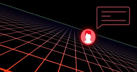 digital communication interface with glowing user icon - Download Free Stock Images Pikwizard.com