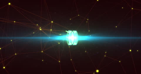 Futuristic Digital Network with Vibrant Green Light