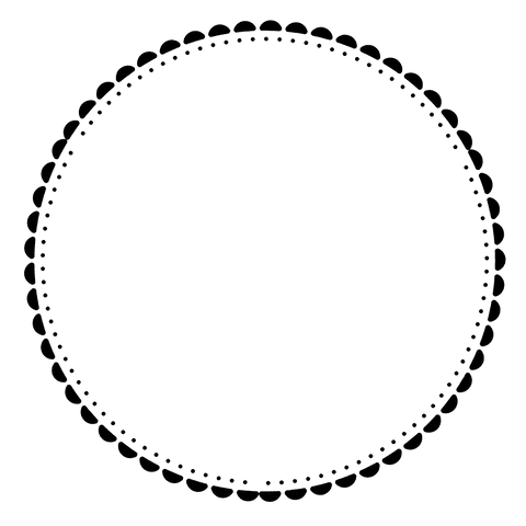 Abstract circular shape illustration on transparent background