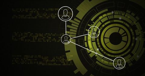 Digital Network Interface with Scope Overlay on Dark Background - Download Free Stock Images Pikwizard.com