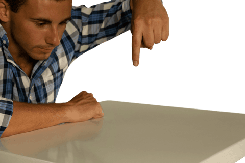 transparent background man pointing at table - Download Free Stock Videos Pikwizard.com