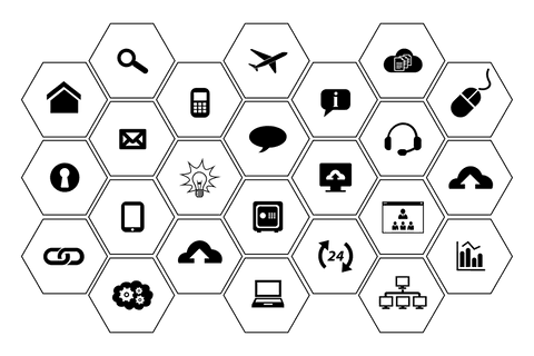 transparent digital computing symbols in hexagons illustration - Download Free Stock Videos Pikwizard.com