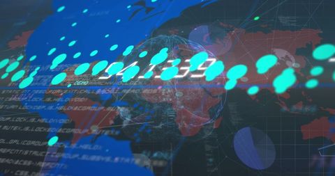 Global Data Network and Digital Coding Interface - Download Free Stock Images Pikwizard.com