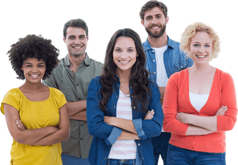 diverse group of smiling young professionals on transparent background - Download Free Stock Videos Pikwizard.com