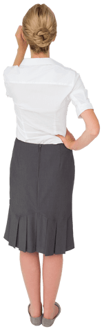 transparent back view businesswoman contemplating waist length - Download Free Stock Videos Pikwizard.com