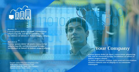 Innovative Professional Services Marketing with Confident Businessman - Download Free Stock Templates Pikwizard.com