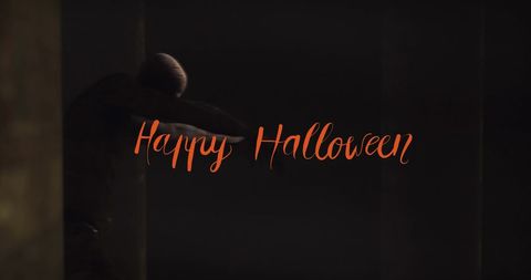 Creepy Zombie with Happy Halloween Text for Spooky Greetings