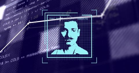 biometric identification in digital technology network - Download Free Stock Images Pikwizard.com
