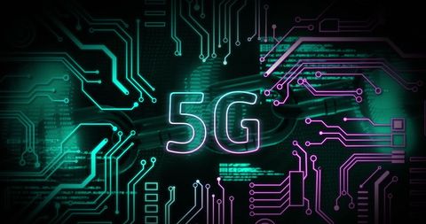 5G Technology with Glowing Digital Circuitry Background - Download Free Stock Images Pikwizard.com