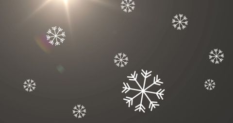 Festive Snowflakes and Christmas Gifts in Radiant Light