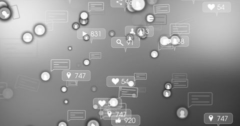 Digital Social Media Communication Interfaces on Abstract Background - Download Free Stock Images Pikwizard.com