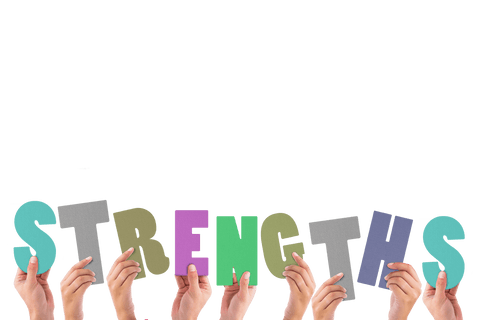 Hands Holding Colorful Word 'Strengths' on Transparent Background - Download Free Stock Videos Pikwizard.com