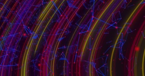 Abstract Network Connections with Vibrant Lines - Download Free Stock Images Pikwizard.com