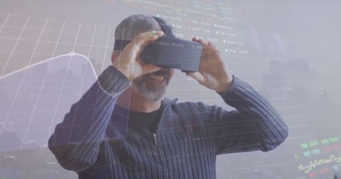 Caucasian Man Experiencing Virtual Reality Finance Trends - Download Free Stock Images Pikwizard.com