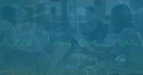 Dynamic team collaboration in modern conference, discussing digital innovation strategies