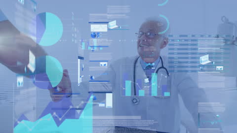 Futuristic Medical Data Interface with Collaborative Healthcare Professionals