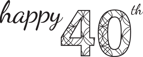 Stylish Happy 40th Birthday Text on Transparent Background - Download Free Stock Videos Pikwizard.com