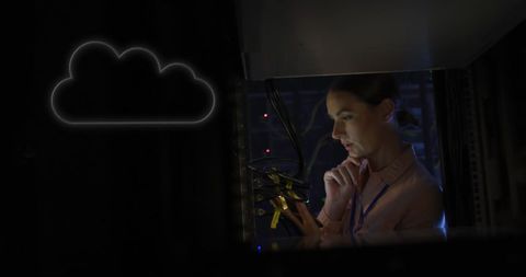 engineer cloud computing server room setup - Download Free Stock Images Pikwizard.com