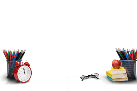 transparent desk organizer with clock and books on white background - Download Free Stock Videos Pikwizard.com