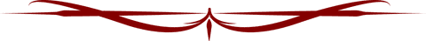 Elegant red ornamental divider on transparent background