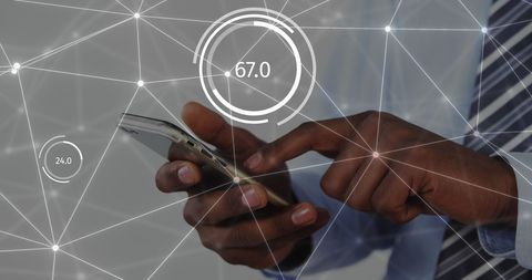 Businessman Connecting Smartphones to Digital Networks for Communication - Download Free Stock Images Pikwizard.com