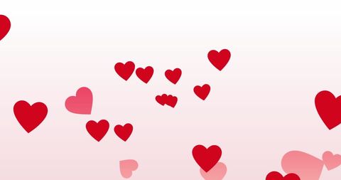 Floating Red Hearts on Gradient Background - Download Free Stock Images Pikwizard.com