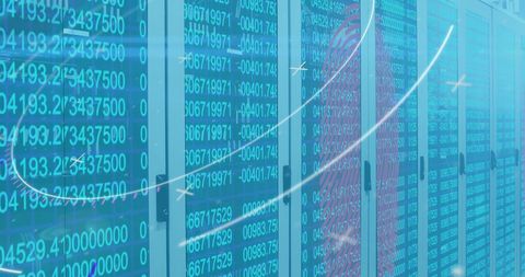 Digital Data Streams Scanning Across Computer Servers - Download Free Stock Images Pikwizard.com