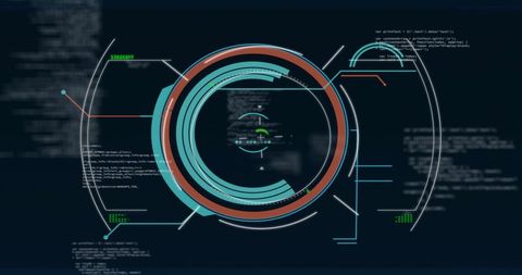 Futuristic Digital Interface with Data Graphics and Scanning Scope - Download Free Stock Images Pikwizard.com