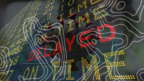 Digital Flight Board and Global Network Animation